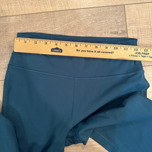 PELOTON WOMENS CROPPED GREEN ATHLETIC LEGGINGS MEDIUM - Picture 4 of 6